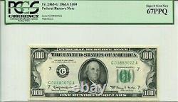 FR 2163-G 1963A $100 Federal Reserve Note PCGS 67 PPQ SUPERB Gem New