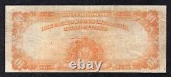 Fr. 1173 1922 $10 Ten Dollars Hillegas Gold Certificate Currency Note Vf+ (c)
