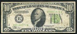 Fr. 2004-b 1934 $10 Ten Dollars Star Frn Federal Reserve Note New York, Ny