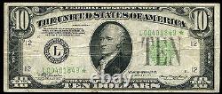 Fr. 2004-l 1934 $10 Star Frn Federal Reserve Note San Francisco, Ca Rare