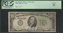 Fr. 2006-H 1934-A $10 STAR FRN FEDERAL RESERVE NOTE ST. LOUIS, MO PCGS VF-20
