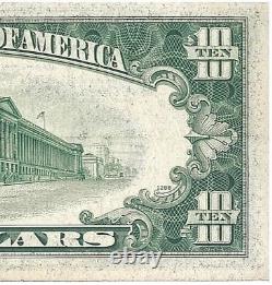 Green Seal Ten Dollar Note 1934 Bill Federal Reserve us united currency note