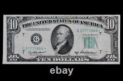 HG $10 1950B Star Federal Reserve Note G17777860 series B ten dollar Chicago G7