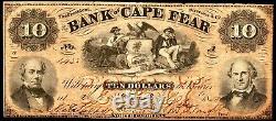 July 4, 1858 Wilmington Bank Of Cape Fear North Carolina Salem $10 Note G416