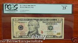 LUCKY 888888 PCGS 25 Very Fine 2006 $10 Federal Reserve Chicago IG46888888A