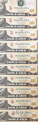 Lot of 10 Uncirculated $10 Ten Dollar Bills Series 2017A Sequential Notes Lot #2
