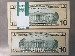 NEW TEN Dollar Bills, SERIES 2017A $10 Sequential Notes LOT of 21