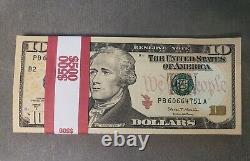 NEW TEN Dollar Bills, SERIES 2017A $10 Sequential Notes LOT of 50