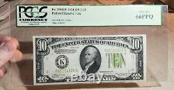 Pcgs Fr. 2004-k 1934 $10 Bill Lgs Federal Reserve Note Gem New 66ppq K02034526a