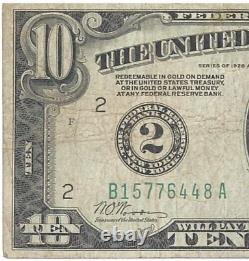 Series 1928A Ten Dollar Federal ReserveERRORNoteREDEEMABLE IN GOLD