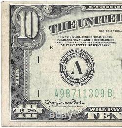 Series 1934D Ten Dollar Federal ReserveERRORNote