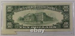 Series 1995 Ten Dollar $10 Federal Reserve Note Butterfly Error