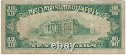 Ten Dollar National Note Serial Number Fancy Error 10