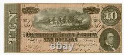1864 Billet de dix dollars confédéré non circulé - UNE VÉRITABLE MERVEILLE