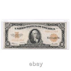 1922 Billet de certificat d'or de 10 $ DIX DOLLARS Grand format Billet de banque américain
