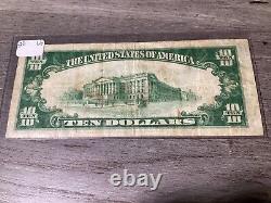 Billet de 10 dollars de 1929 en monnaie nationale de Chicago Illinois-3897 A