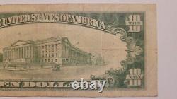 Billet de 10 dollars de 1934 avec sceau étoile bleue et numéro de série précoce