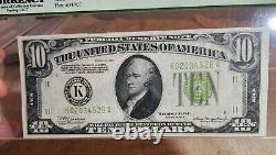 Billet de 10 dollars de 1934 de la Réserve fédérale de Fr. 2004-k de Pcgs en état de Gem New 66ppq K02034526a
