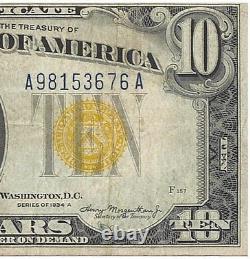 Billet de 10 dollars en argent avec erreur de sceau bleu de la série américaine de 1928 en Afrique
