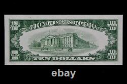 Billet de Réserve Fédérale étroit de 10 $ de 1950 CU B15623481C, série ordinaire, NY, dix dollars