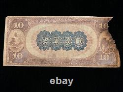 Billet de banque de 10 dollars de la banque nationale de Wilkes Barre, PA (Ch. 2736) de 1882.
