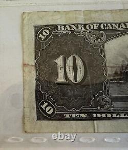 Billet de banque de dix dollars de 1937 de la Banque du Canada Zd Z/d 0461666 Très bien/20 Gordon
