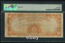 Billet de banque en or de 10 dollars de 1907 Fr. 1171, certificat de monnaie Pmg Fine-12