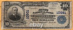 Billet de banque national de 10 $ de 1902, dos simple, de la First National Bank de Woodlawn, en Pennsylvanie