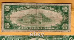 Billet de banque national de type 1 de 1929 de 10 $ émis par la First National Bank de Kane, en Pennsylvanie