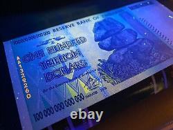 Billet de banque zimbabwéen de 100 trillions de dollars authentifié P-91