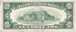 Billet de dix dollars Green Seal de 1934 de la Réserve fédérale des États-Unis, monnaie unie FRN