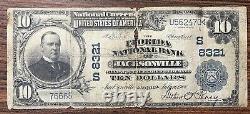 Billet de dix dollars de 1902, devise nationale de Jacksonville en Floride #75597