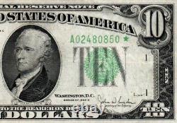 Billet de la Réserve Fédérale de Boston de 1934C de 10 $ en état XF+ de haute qualité, rare avec étoile