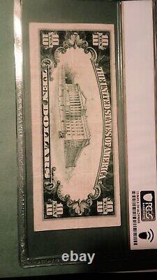 Billet de la Réserve fédérale de 10 $ de 1929 à Minneapolis. Fr. 1860-I. Numéro de série bas