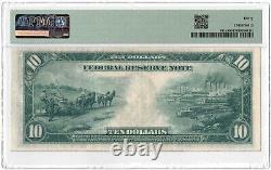 Billet de la Réserve fédérale de 10 dollars de 1914 Fr. 931A à Chicago PMG 30