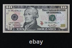 Billet de la Réserve fédérale de 10 dollars de 2006 étoile CU IG00167911, G7 Chicago