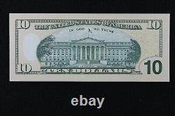 Billet de la Réserve fédérale de 10 dollars de 2006 étoile CU IG00167911, G7 Chicago