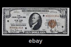 Billet de la Réserve fédérale de 1929 à cachet brun de 10 dollars, New York