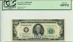 Billet de réserve fédérale de 100 $ de 1950D FR 2161-G PCGS 65PPQ Gem New