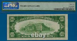 Billet de réserve fédérale de 10 $ de 1928C, certifié par PMG 35EPQ, sceau vert clair de Cleveland Fr 2003-D