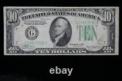 Billet de réserve fédérale de 10 $ de 1934A Mule, série A, bp 404, Chicago