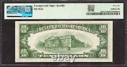 Billet de réserve fédérale de 10 $ de 1934 Philadelphia Fr. 2008-c Pmg Gem 66 Epq