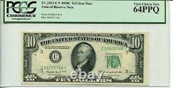 Billet de réserve fédérale de 10 $ de 1950C étoile de la série FR 2013-C 64 PPQ Très Beau Neuf