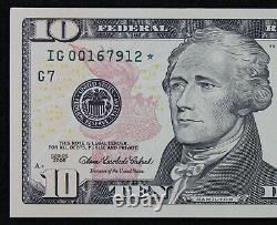 Billet de réserve fédérale de 10 $ de 2006 Star CU IG00167912, G7 Chicago