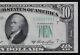Billet De Réserve Fédérale De 10 Dollars De Série A, étoile Cu De 1950a, Numéro G09327995, Chicago.