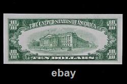 Billet de réserve fédérale étroit de 10 $ de 1950 CU B15623480C série simple, NY, dix dollars