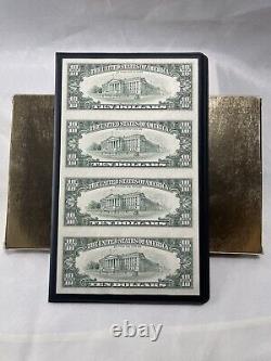 Billets de banque non coupés de 10 $ de la Réserve fédérale des États-Unis, série 1995, numéro de série séquentiel