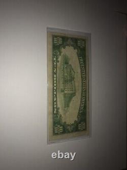 Certificat d'argent de 1934, sceau bleu, billet étoilé de dix dollars