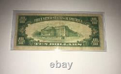 Certificat d'argent de 1934, sceau bleu, billet étoilé de dix dollars