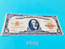 Certificat d'or de 10 dollars de 1922, billet de grande taille de 10 dollars